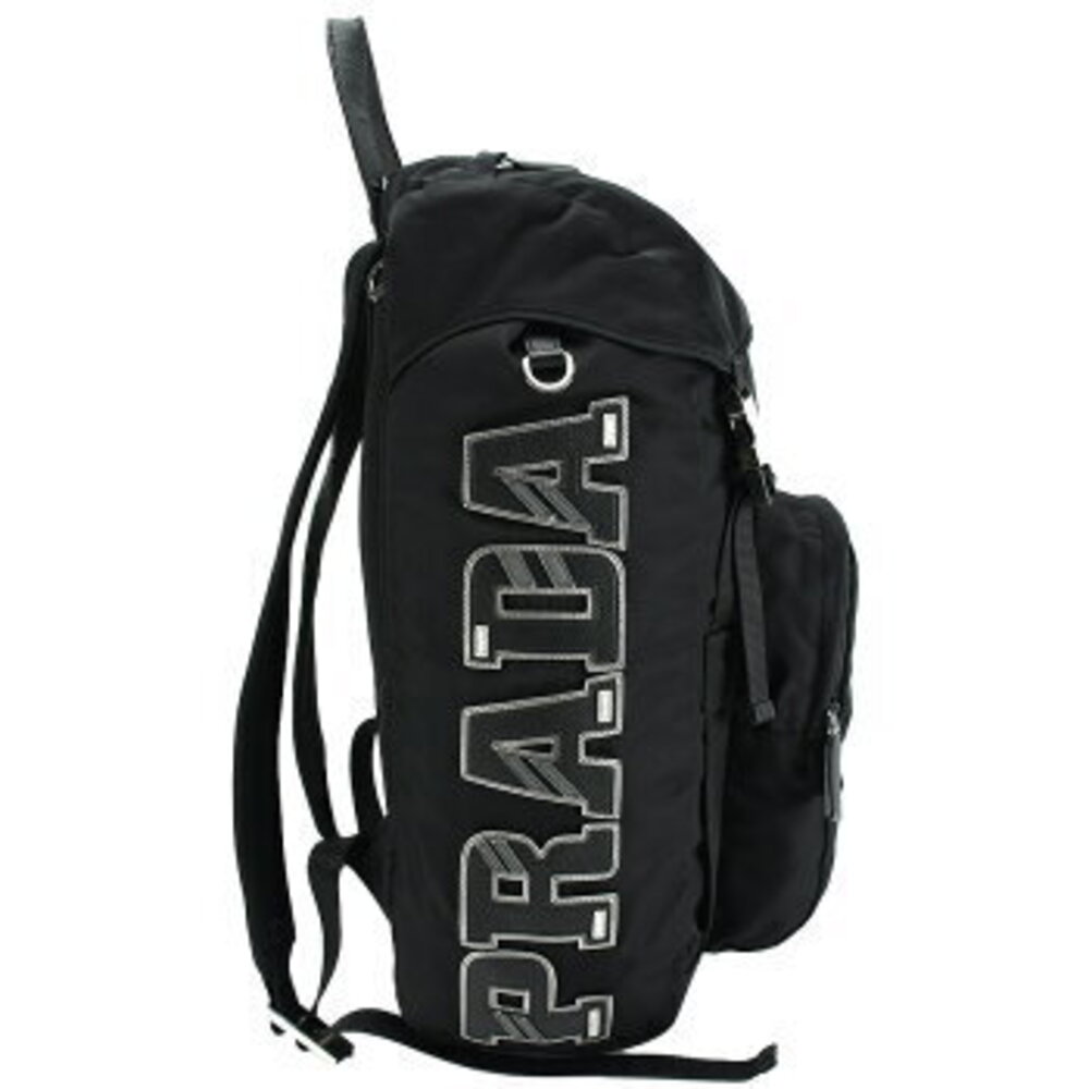 Prada side logo Nero backpack Black Tessuto - Picture 3 of 6